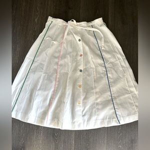 Vintage wrap skirt. Fits many sizes! White and colorful stripes